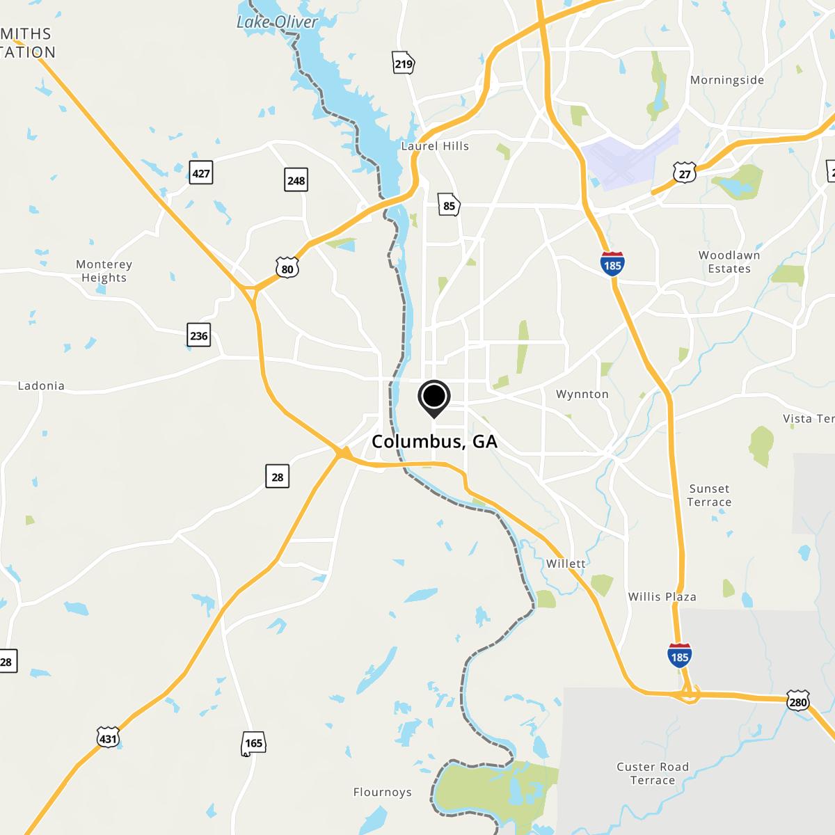 Columbus, GA Map