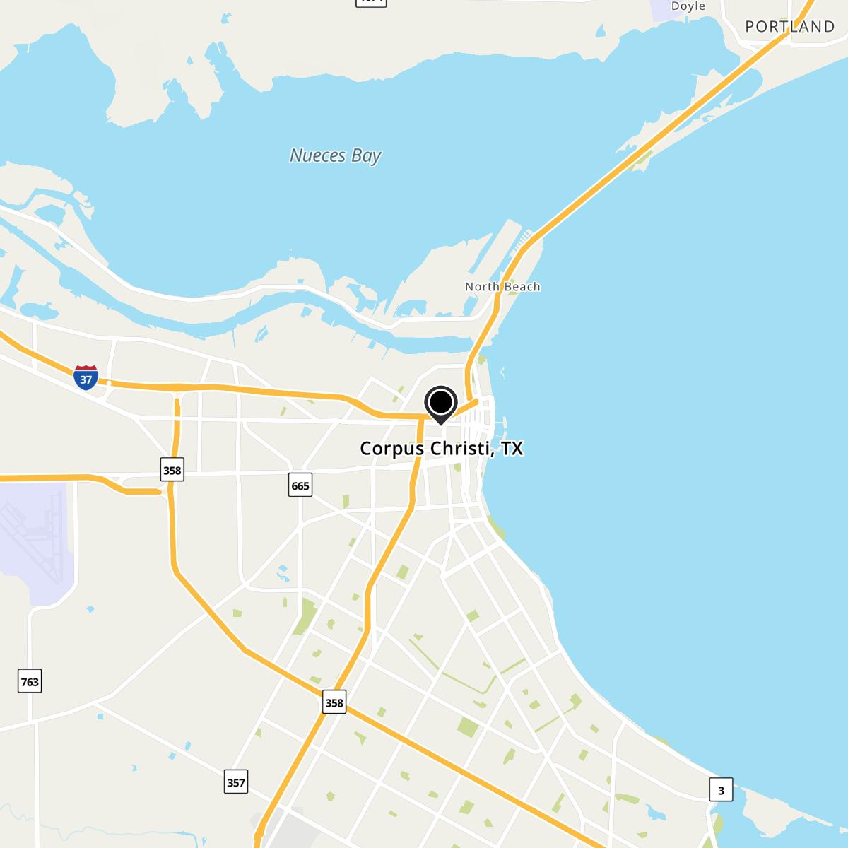 Corpus Christi, TX Map