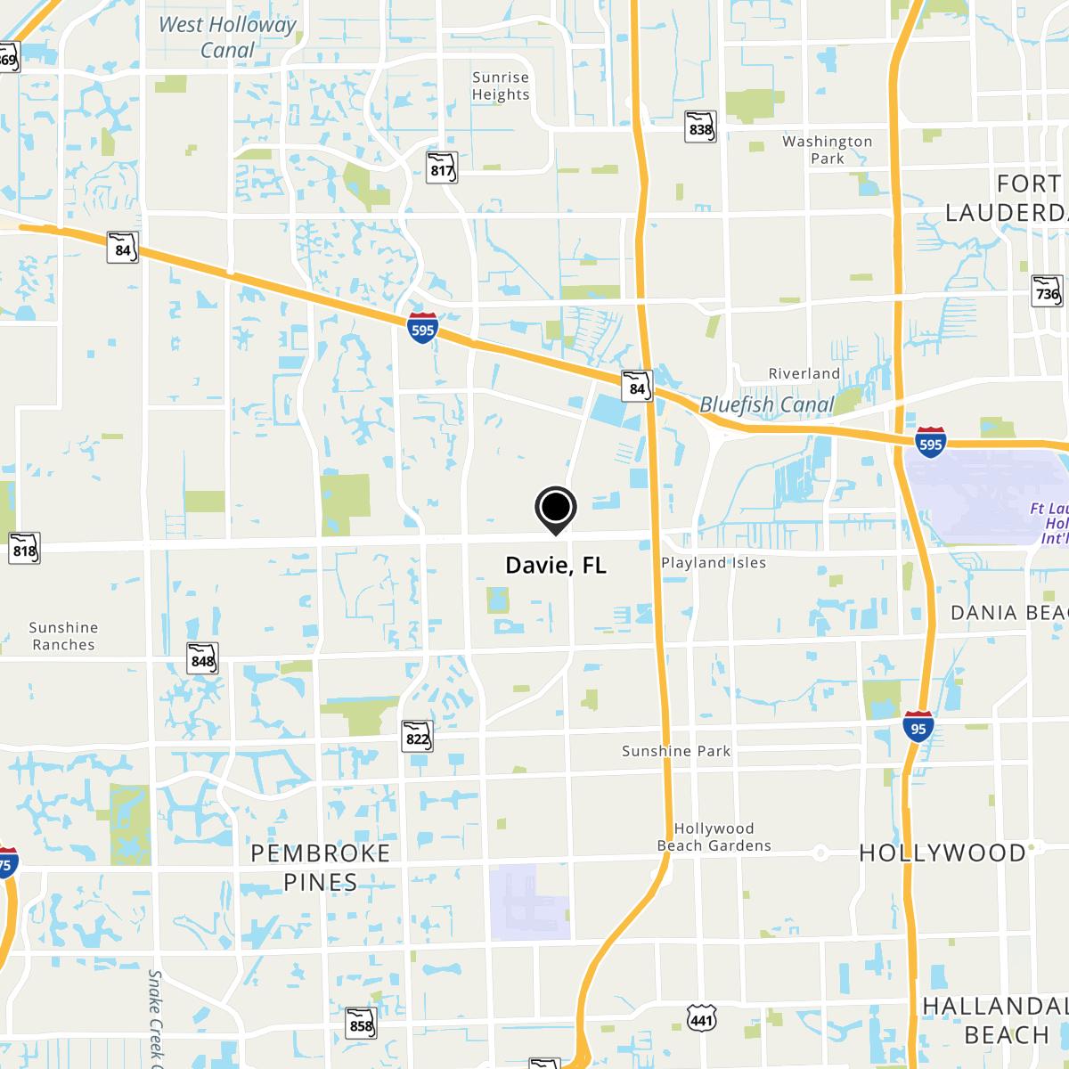 Davie, FL Map