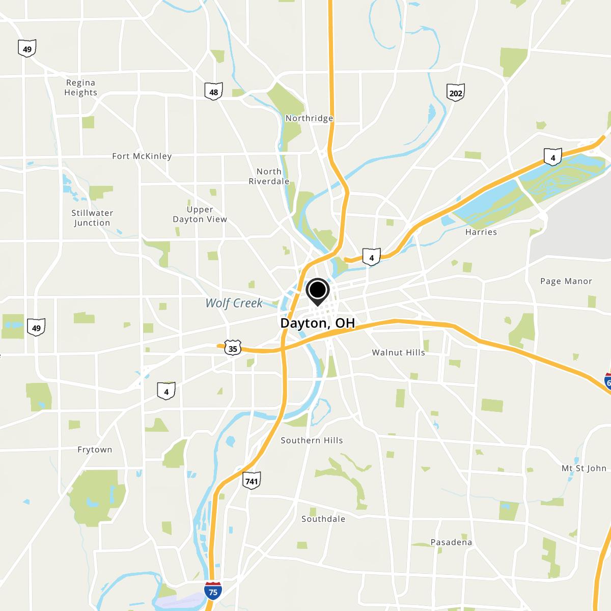 Dayton, OH Map