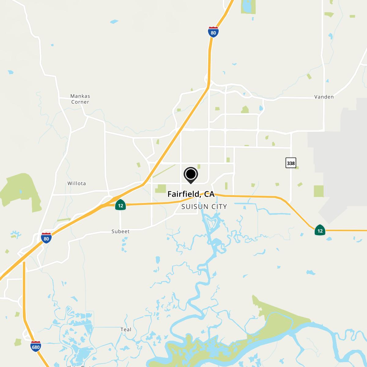 Fairfield, CA Map