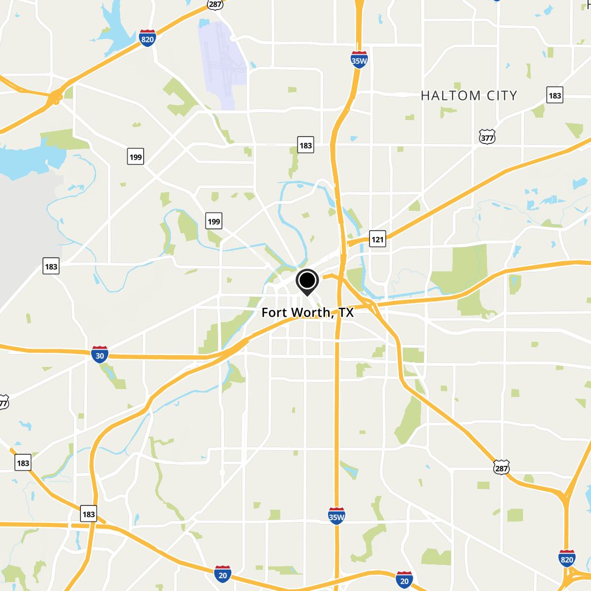 Fort Worth, TX Map