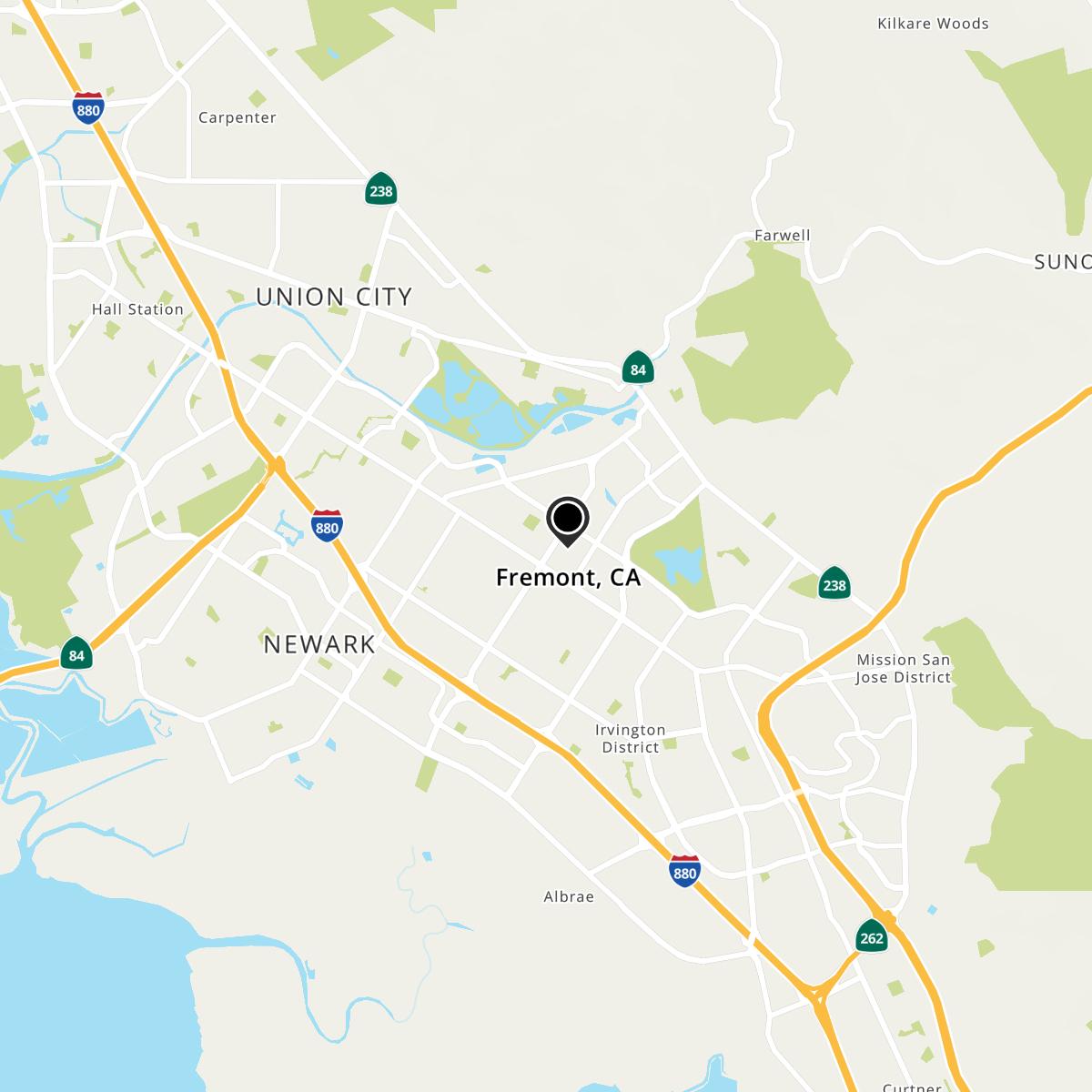 Fremont, CA Map