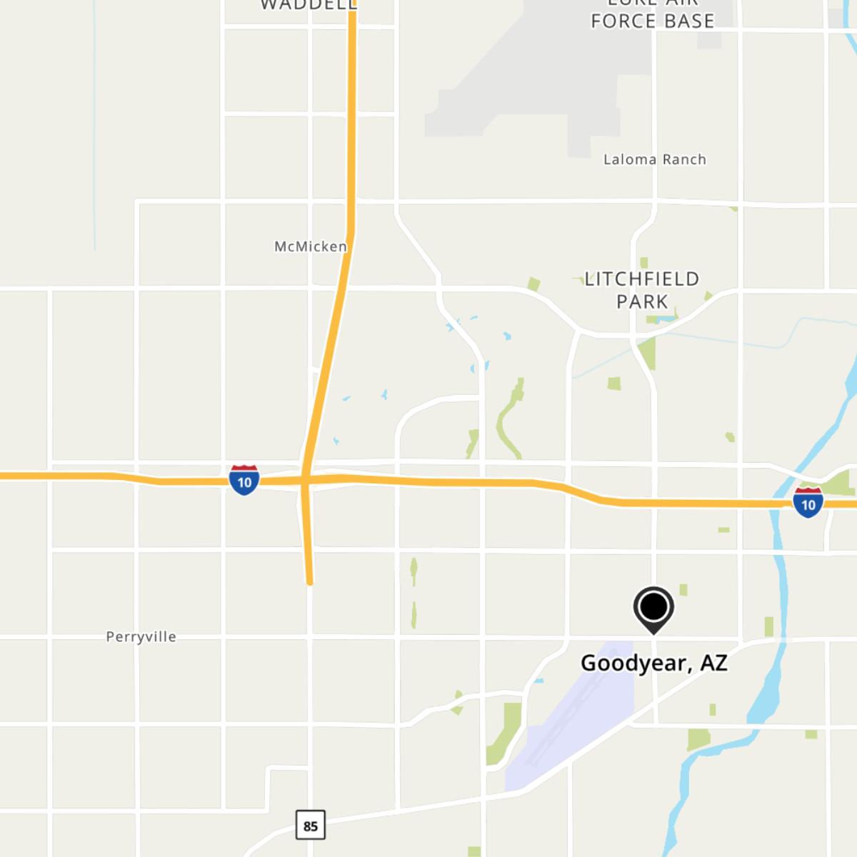 Goodyear, AZ Map