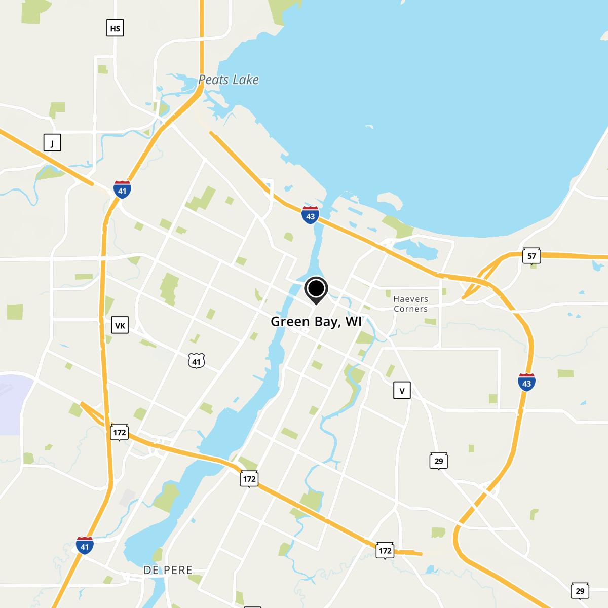 Green Bay, WI Map