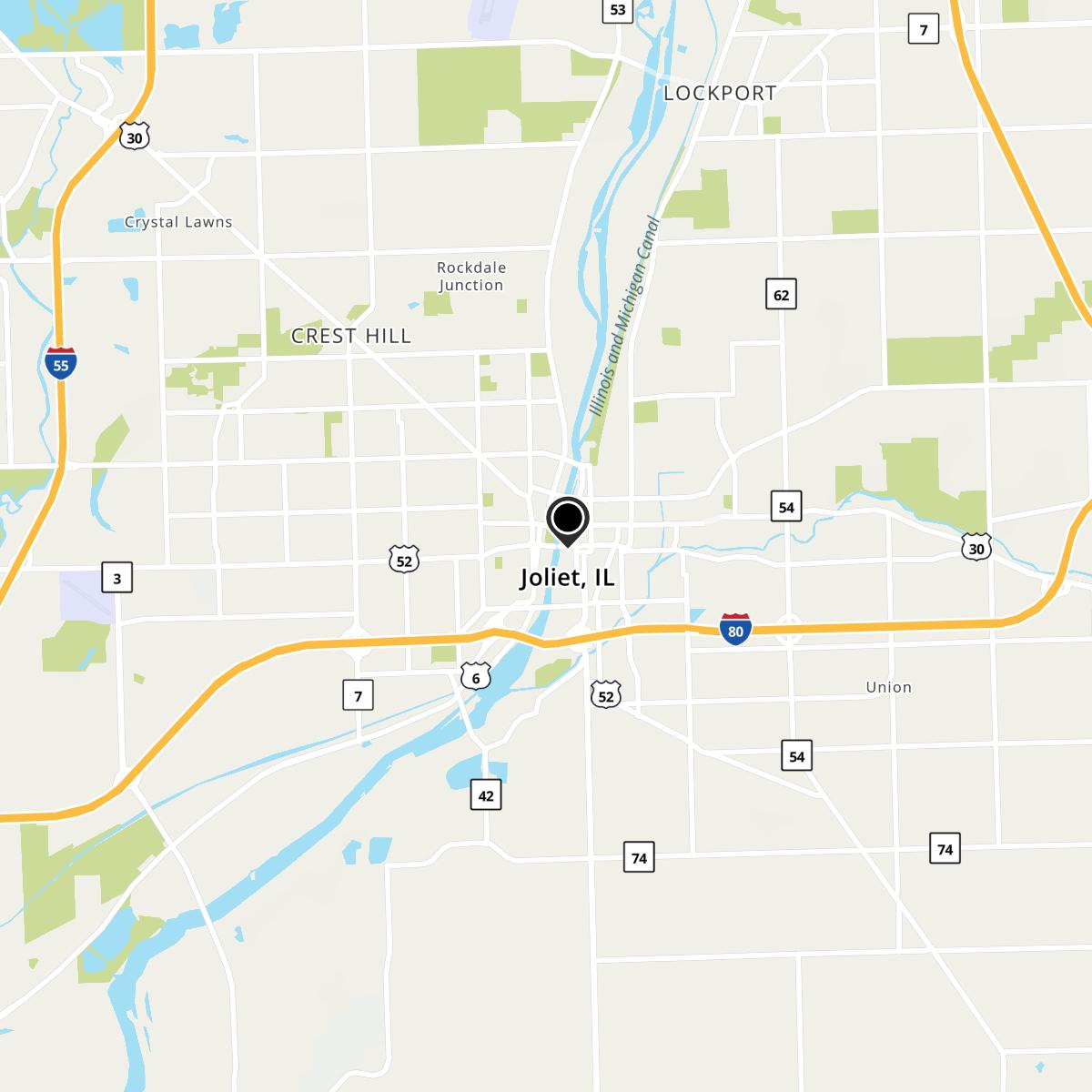 Joliet, IL Map