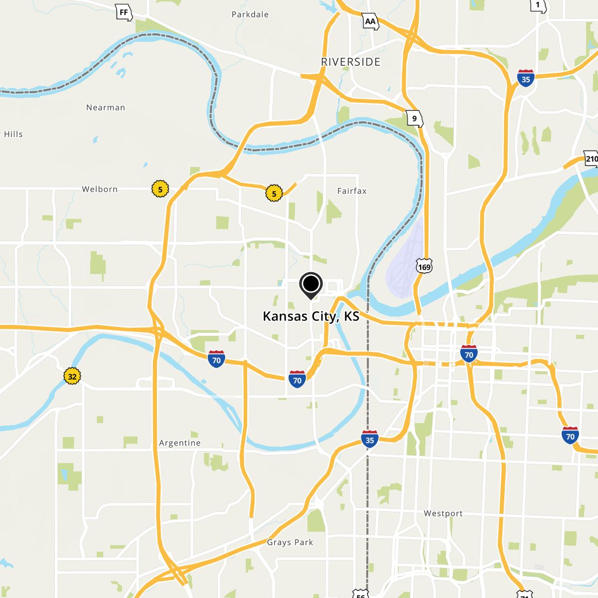 Kansas City, KS Map