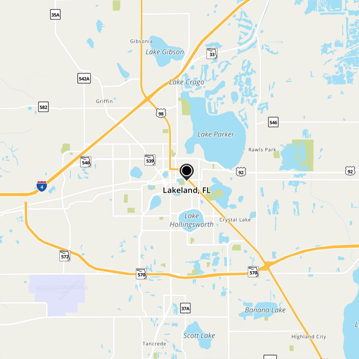 Lakeland, FL Map