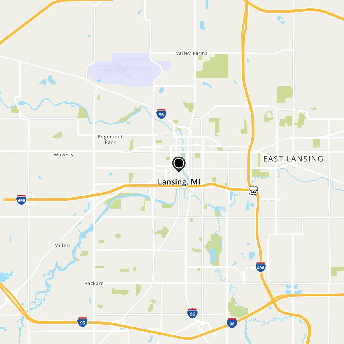 Lansing, MI Map