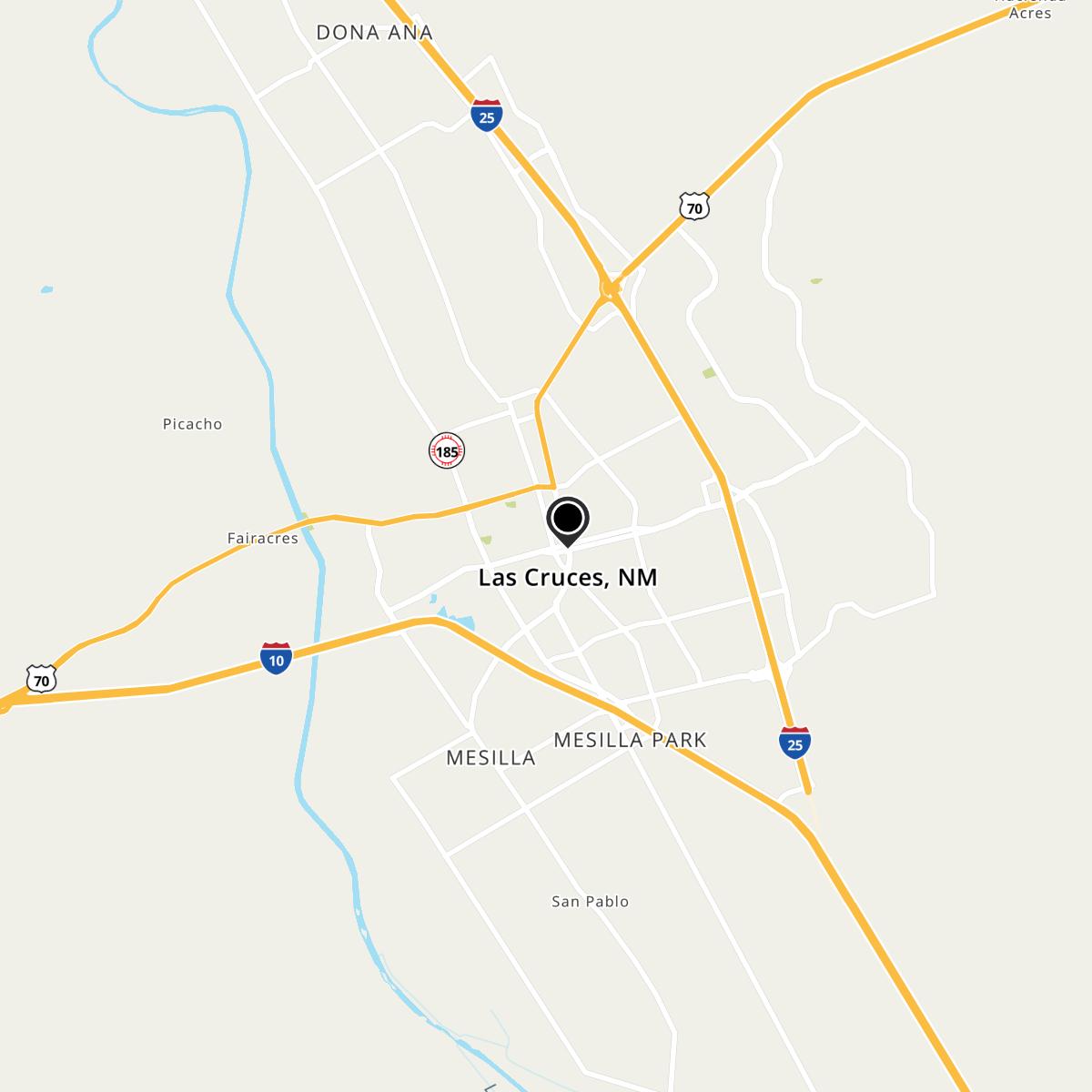 Las Cruces, NM Map