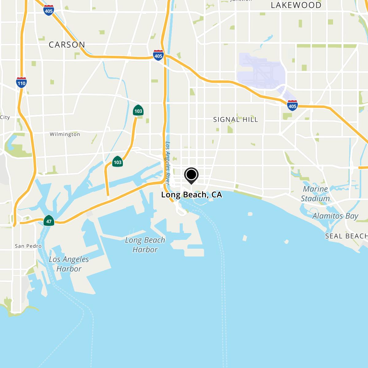 Long Beach, CA Map