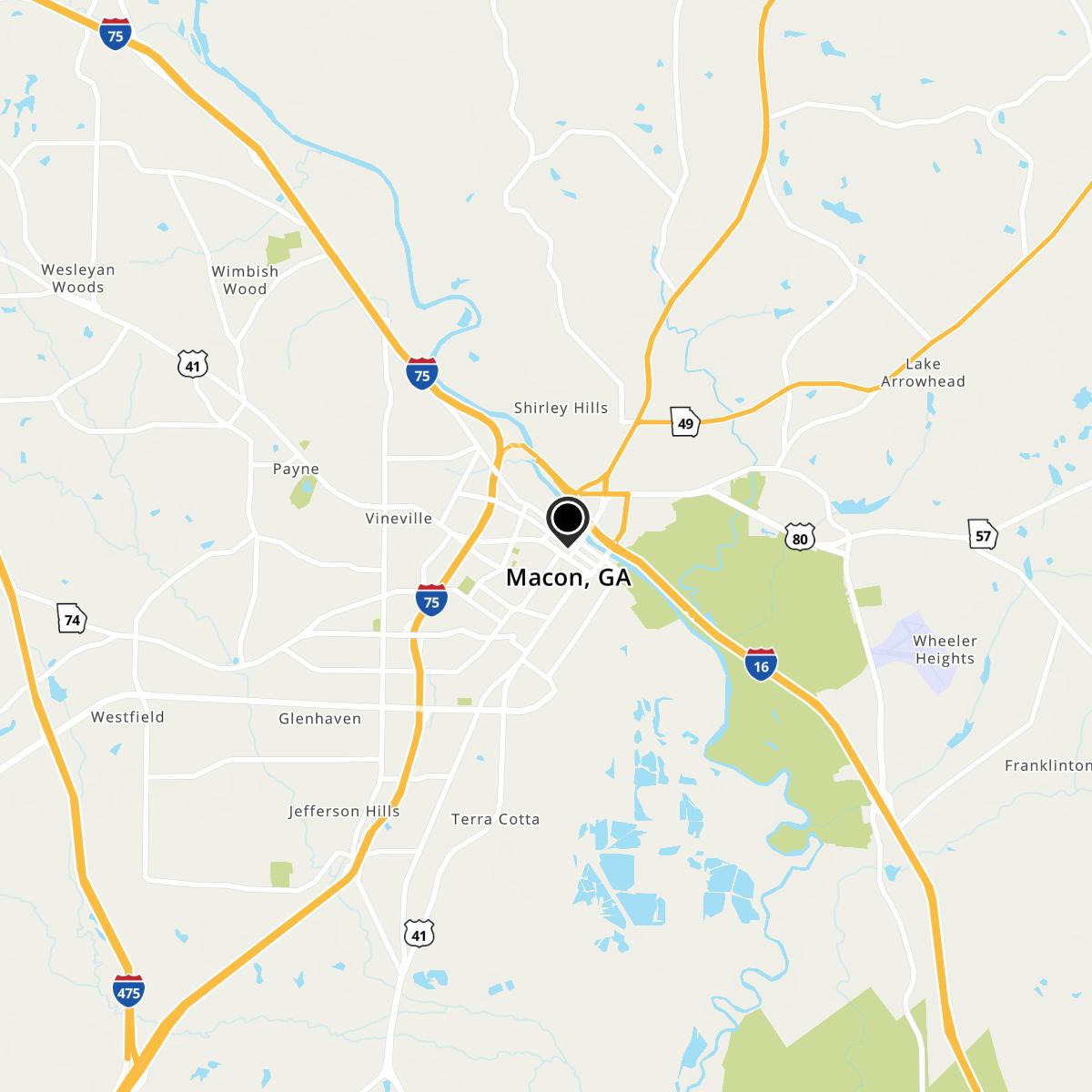 Macon, GA Map