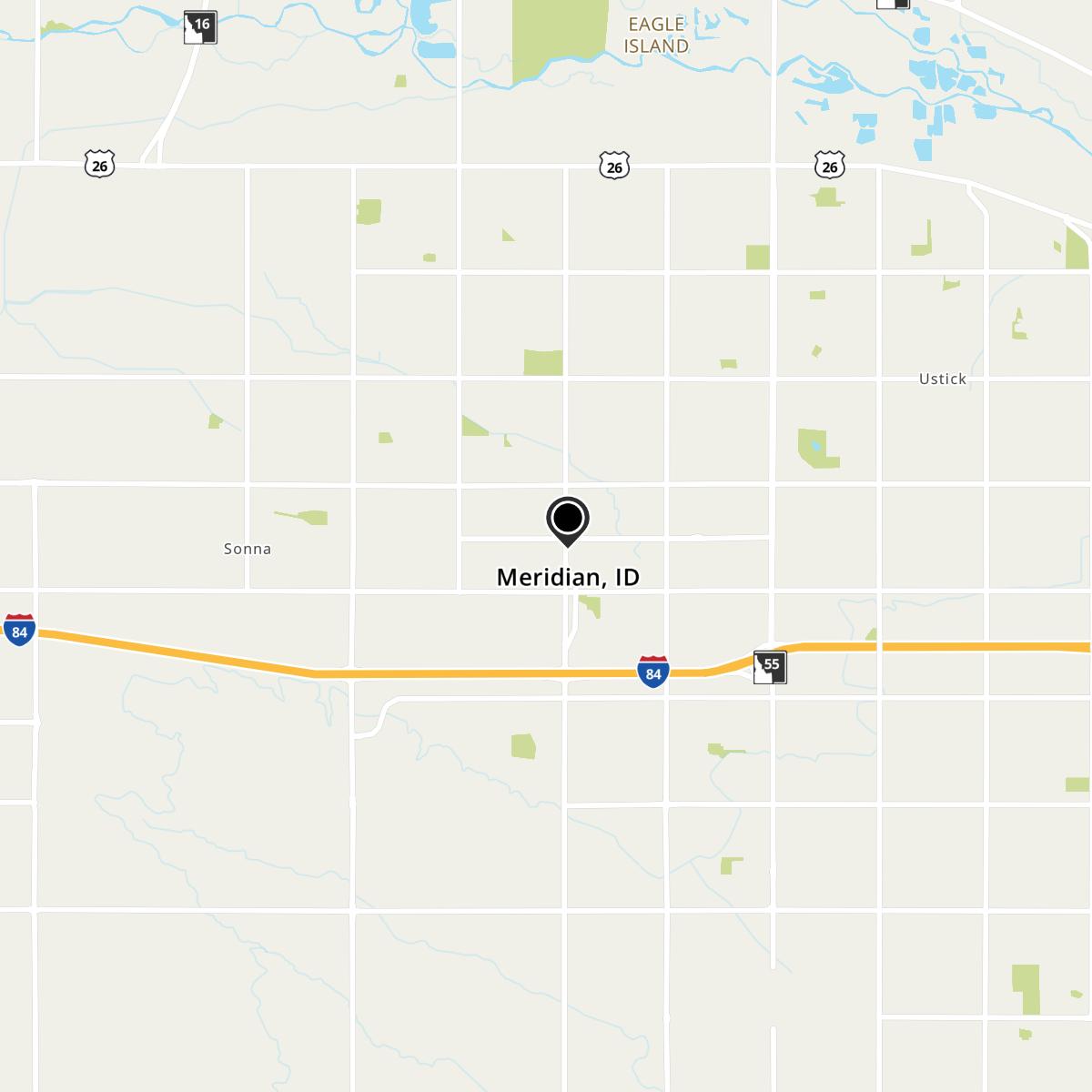 Meridian, ID Map