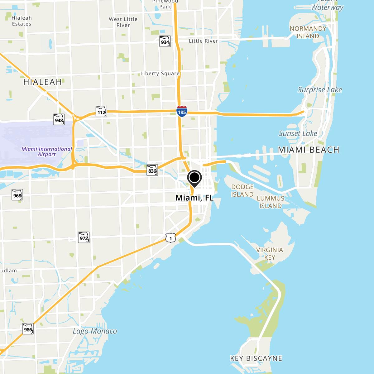 Miami, FL Map