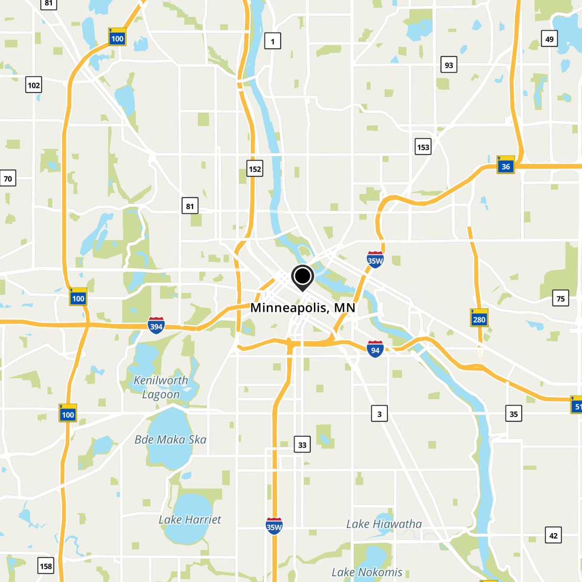 Minneapolis, MN Map