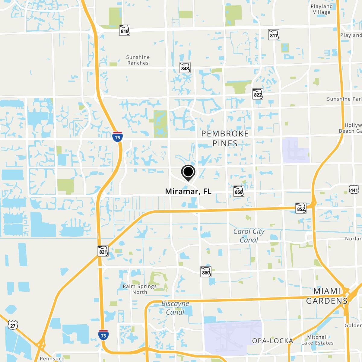 Miramar, FL Map