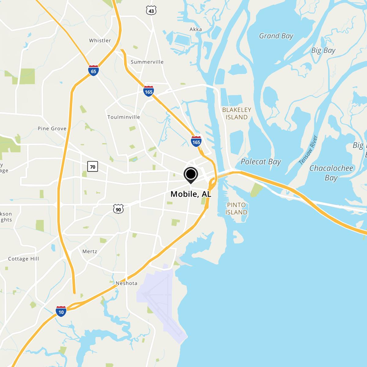 Mobile, AL Map