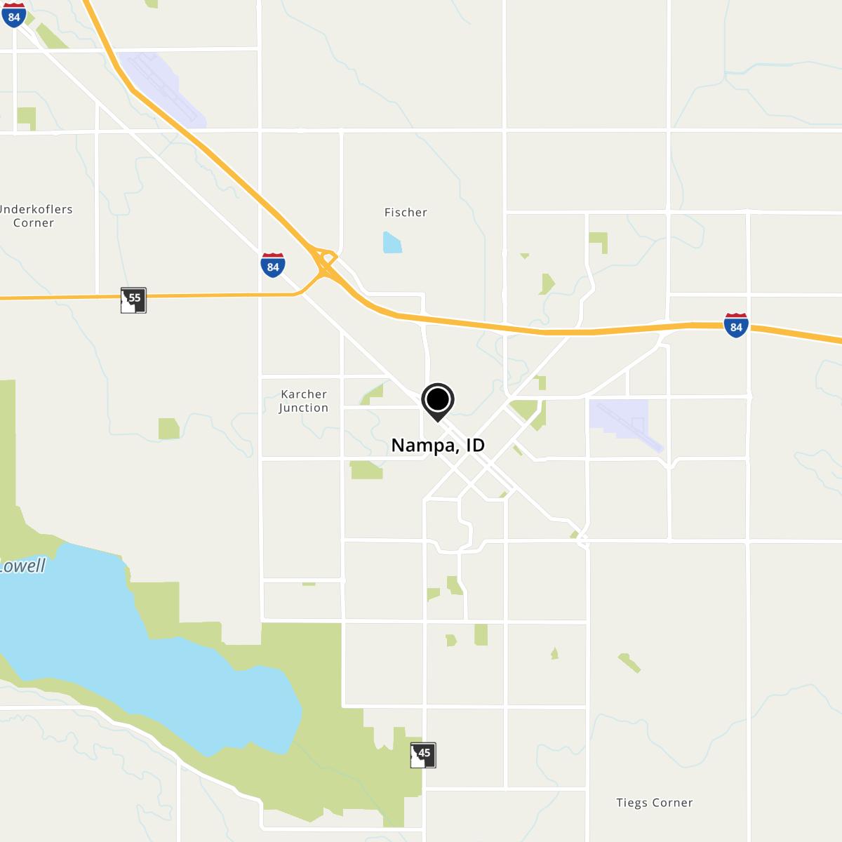 Nampa, ID Map