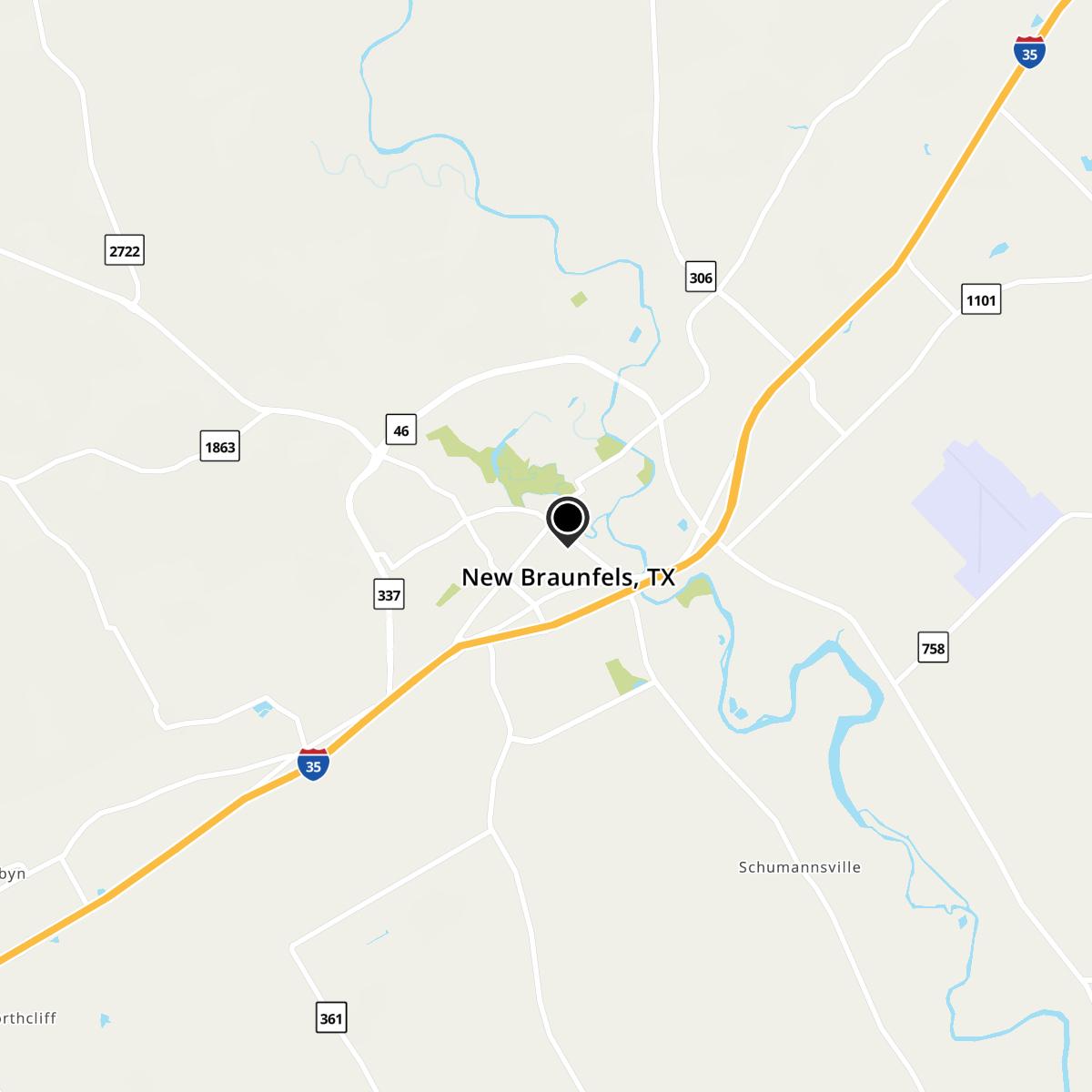 New Braunfels, TX Map