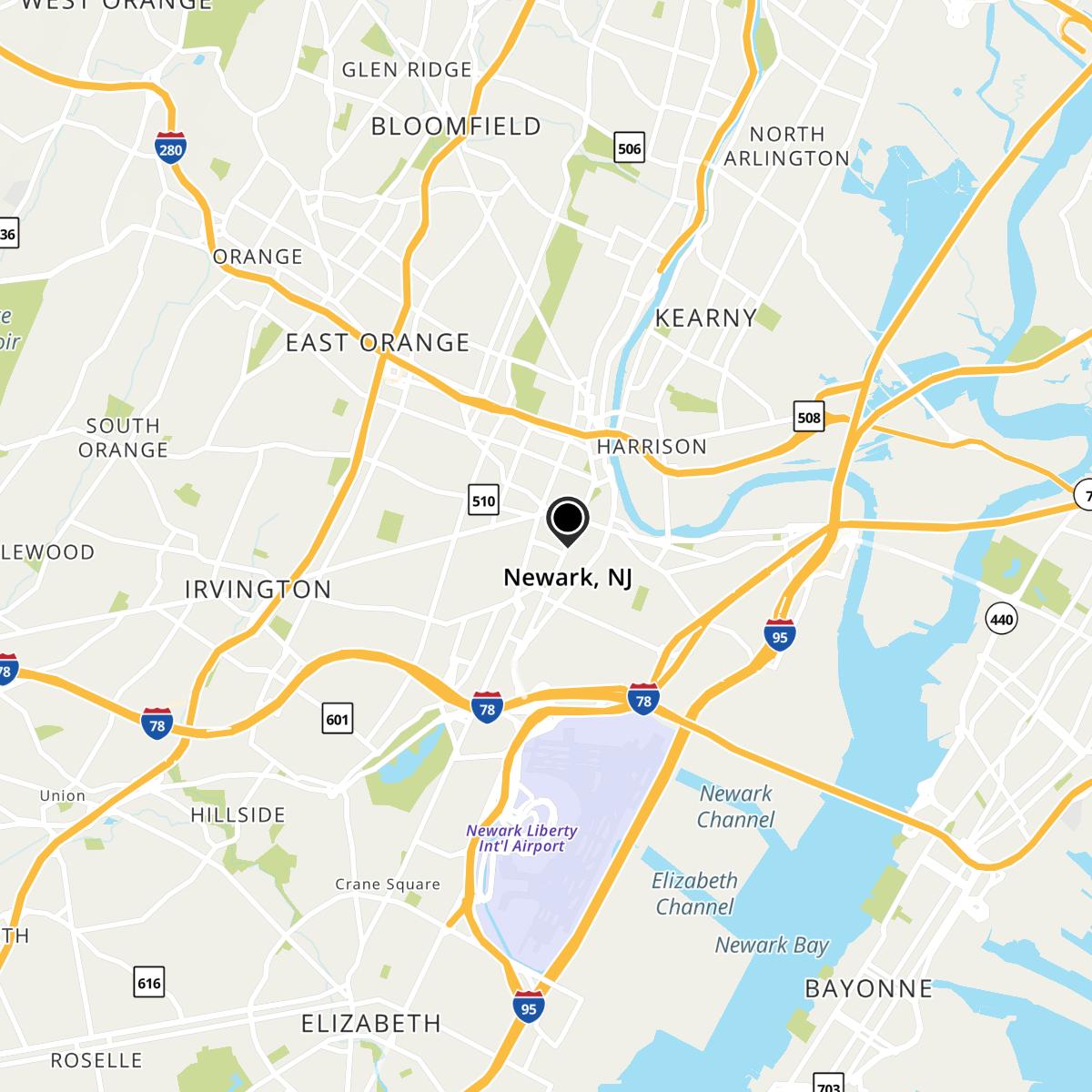 Newark, NJ Map