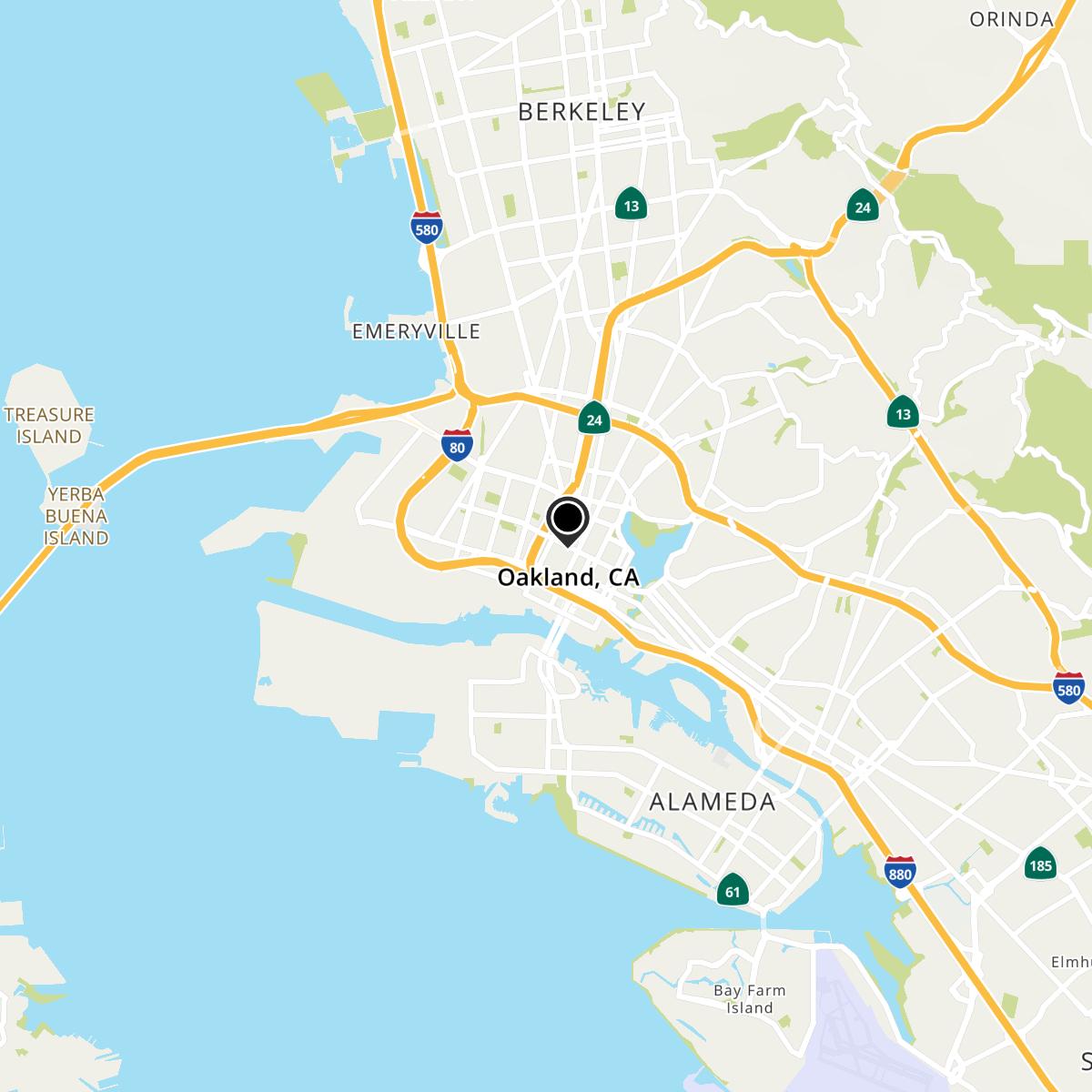 Oakland, CA Map