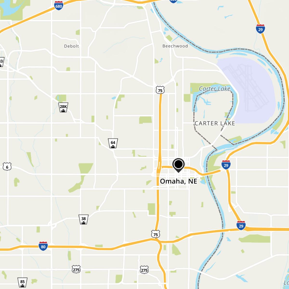 Omaha, NE Map