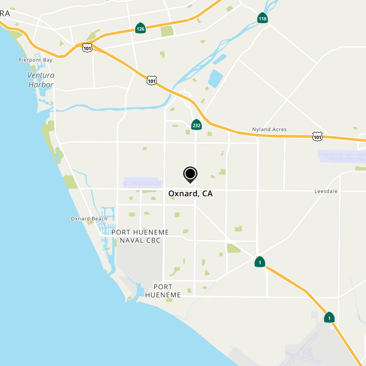 Oxnard, CA Map