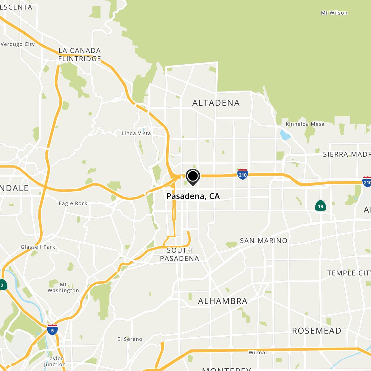 Pasadena, CA Map