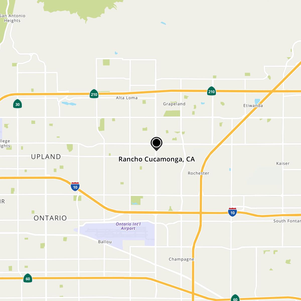 Rancho Cucamonga, CA Map