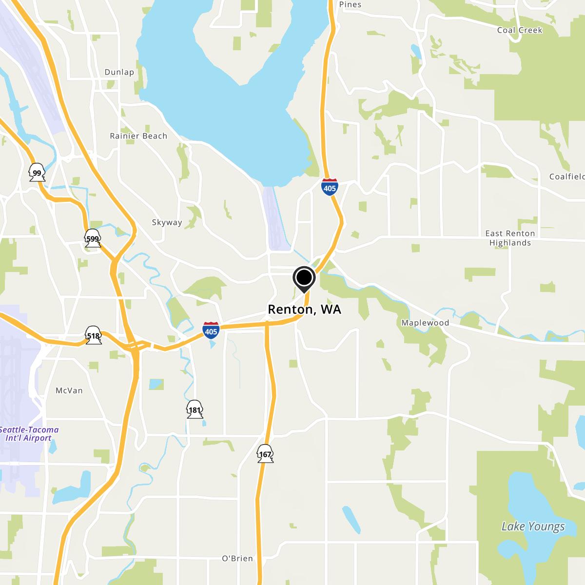 Renton, WA Map