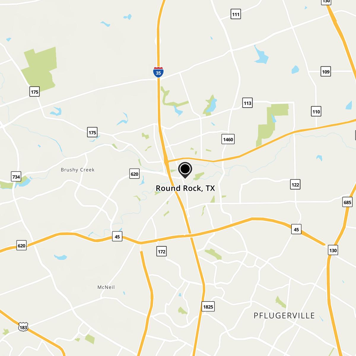 Round Rock, TX Map