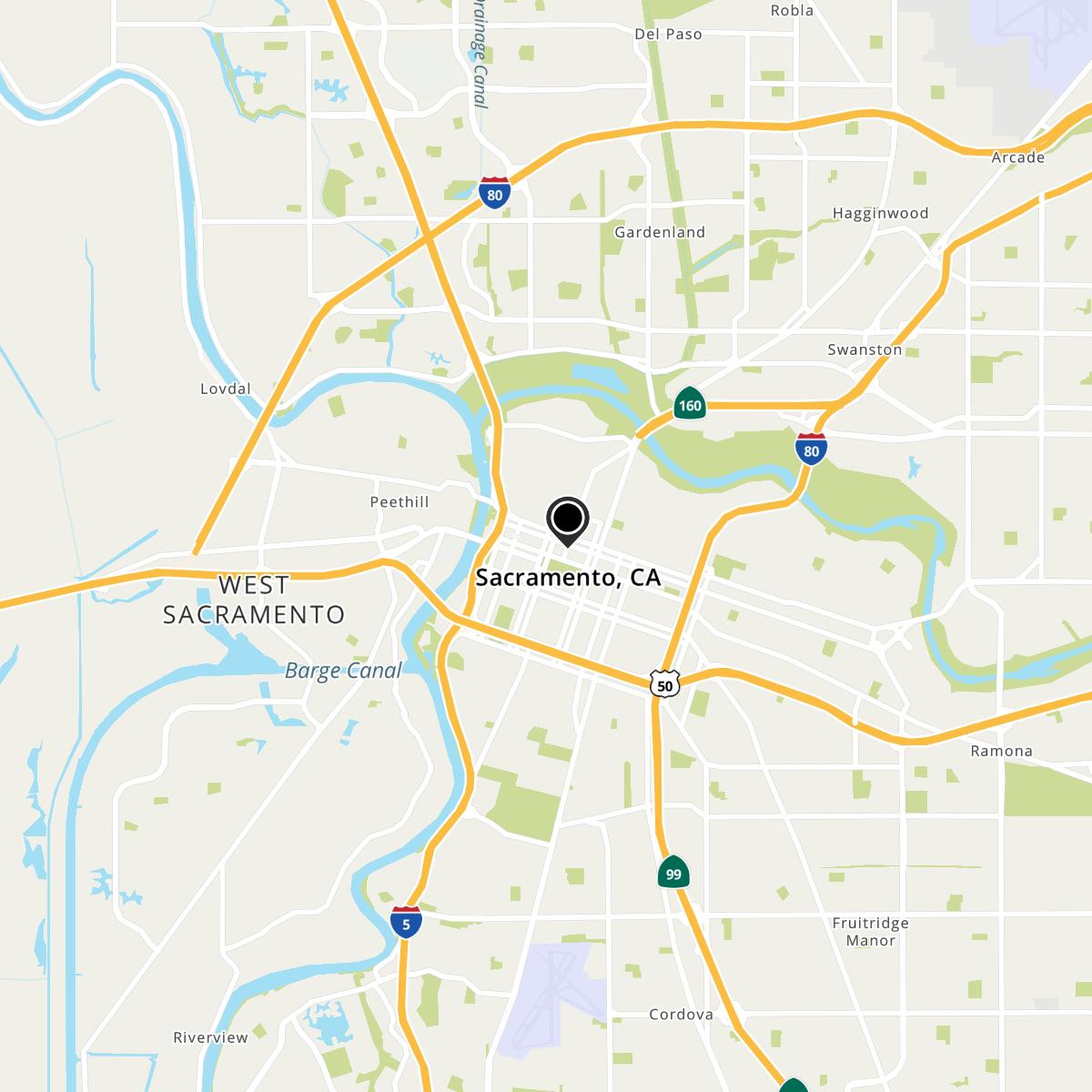 Sacramento, CA Map