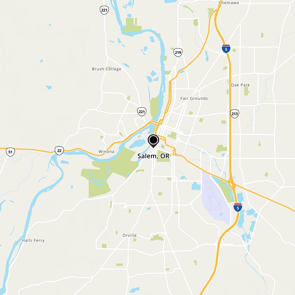 Salem, OR Map