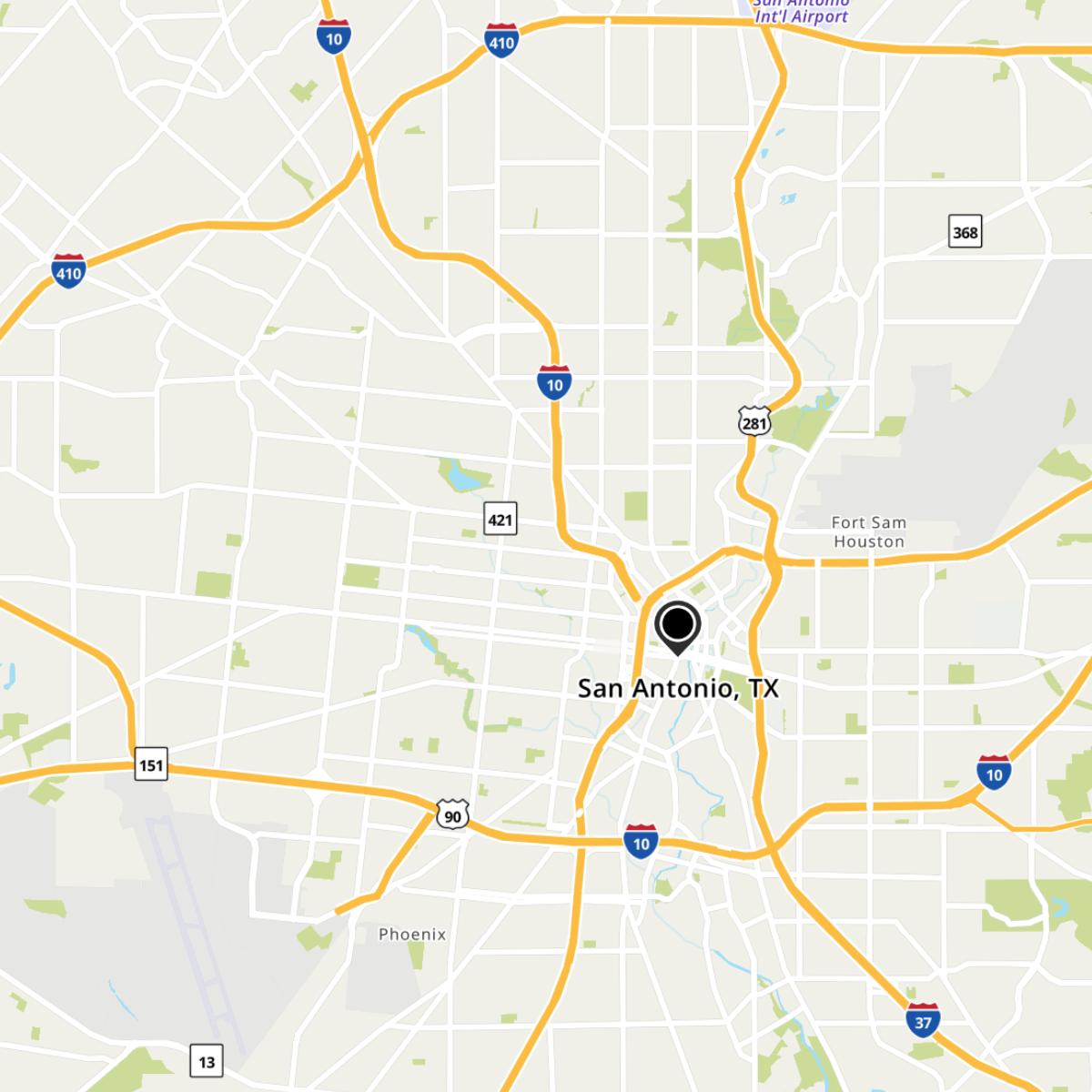 San Antonio, TX Map