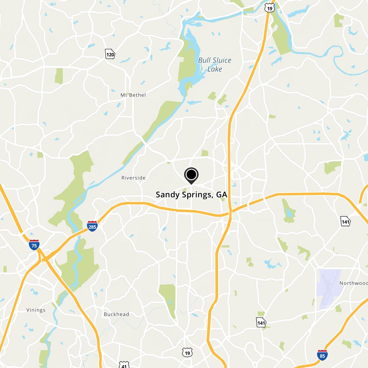 Sandy Springs, GA Map