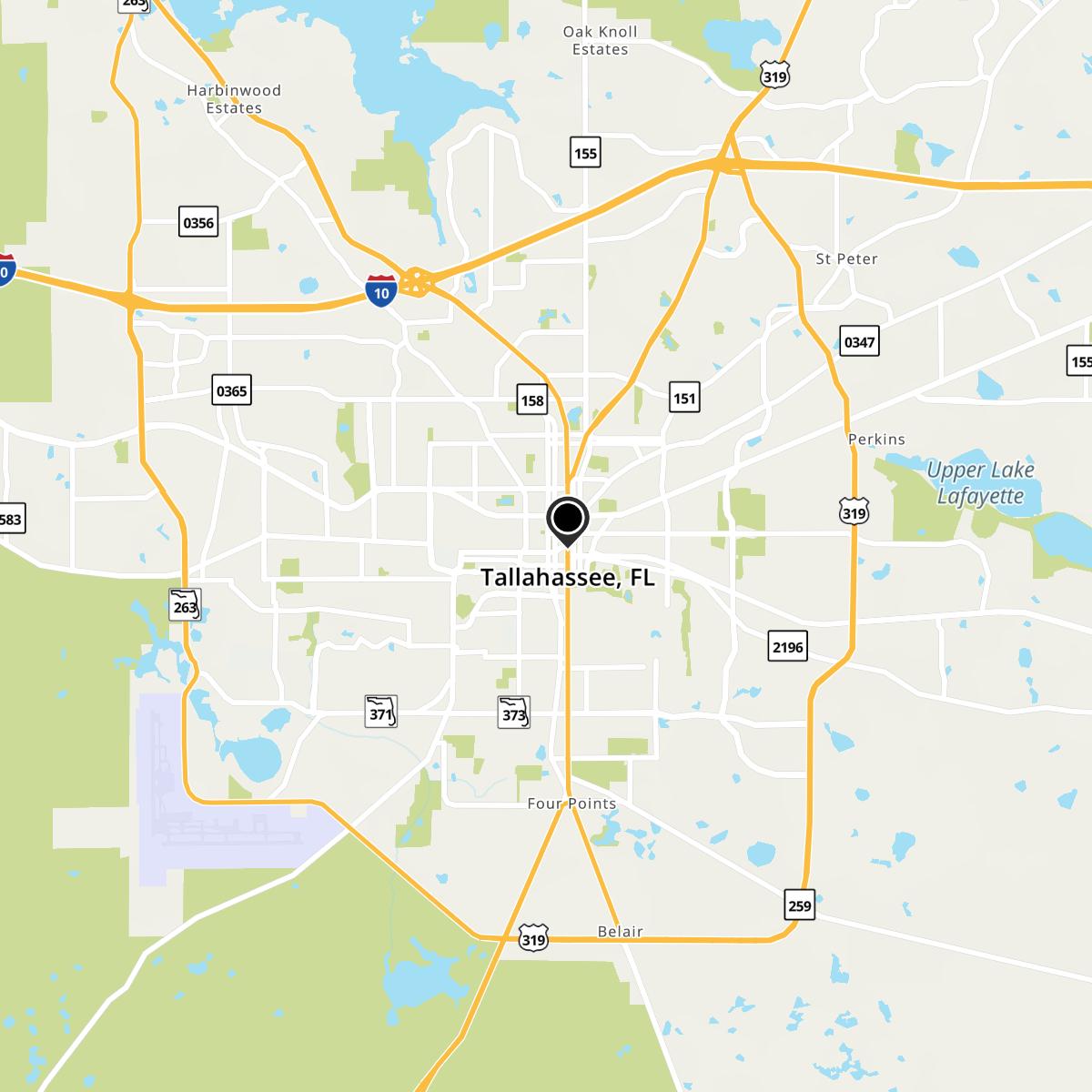 Tallahassee, FL Map