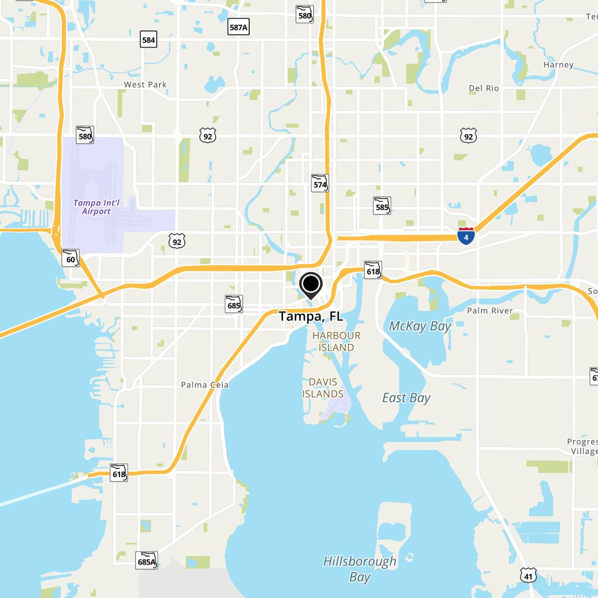 Tampa, FL Map