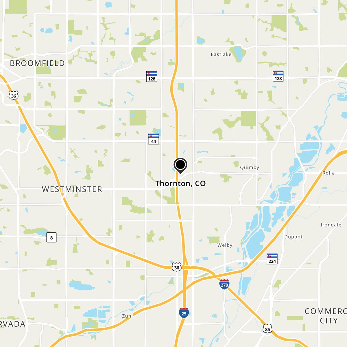 Thornton, CO Map