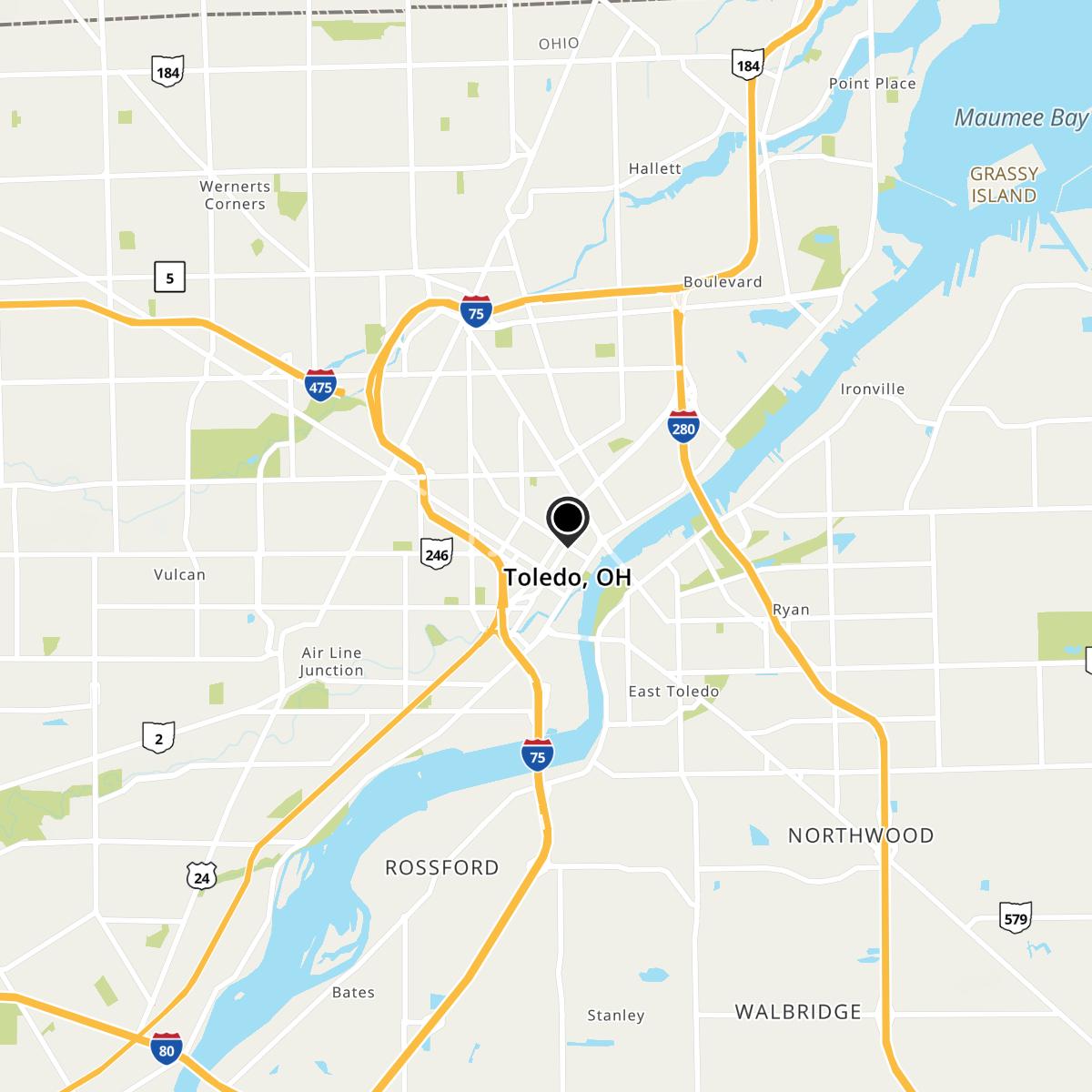 Toledo, OH Map