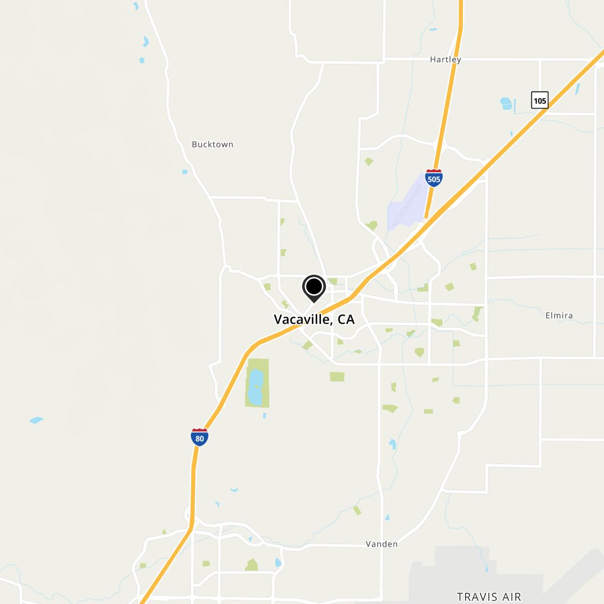 Vacaville, CA Map