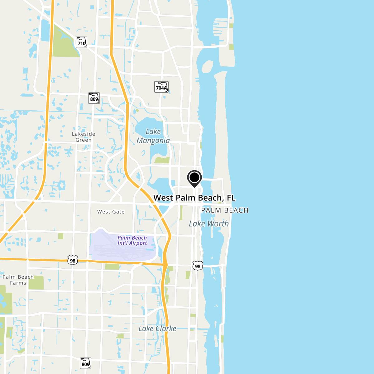 Pompano Beach, FL Map