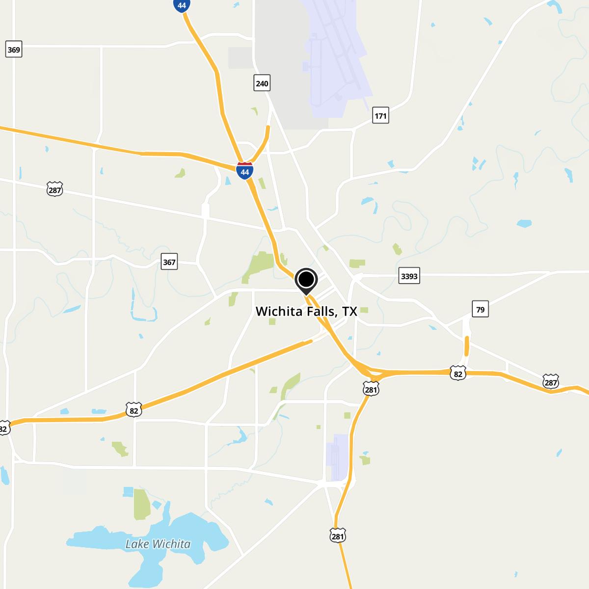 Wichita Falls, TX Map