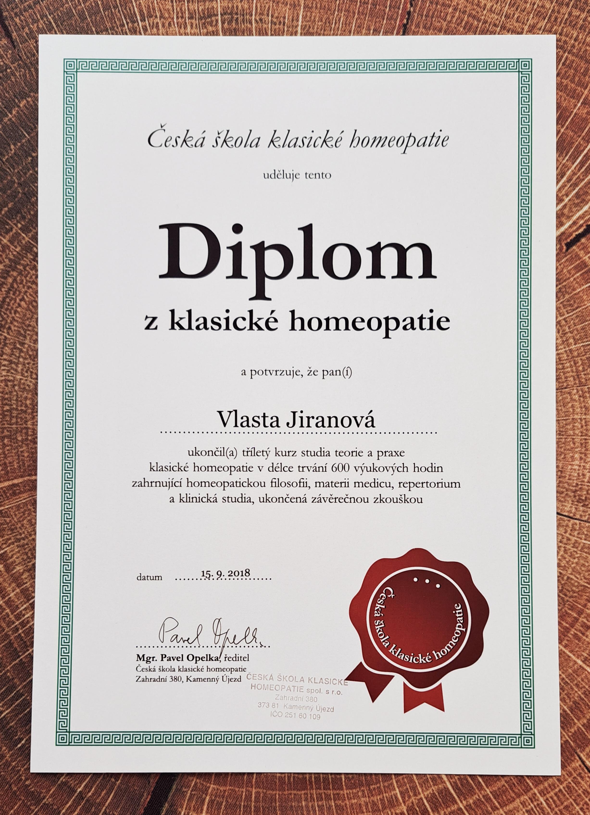Homeopatická poradna Vlasta Jiranová
