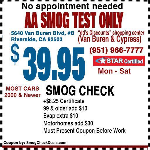 AA Smog Test Only