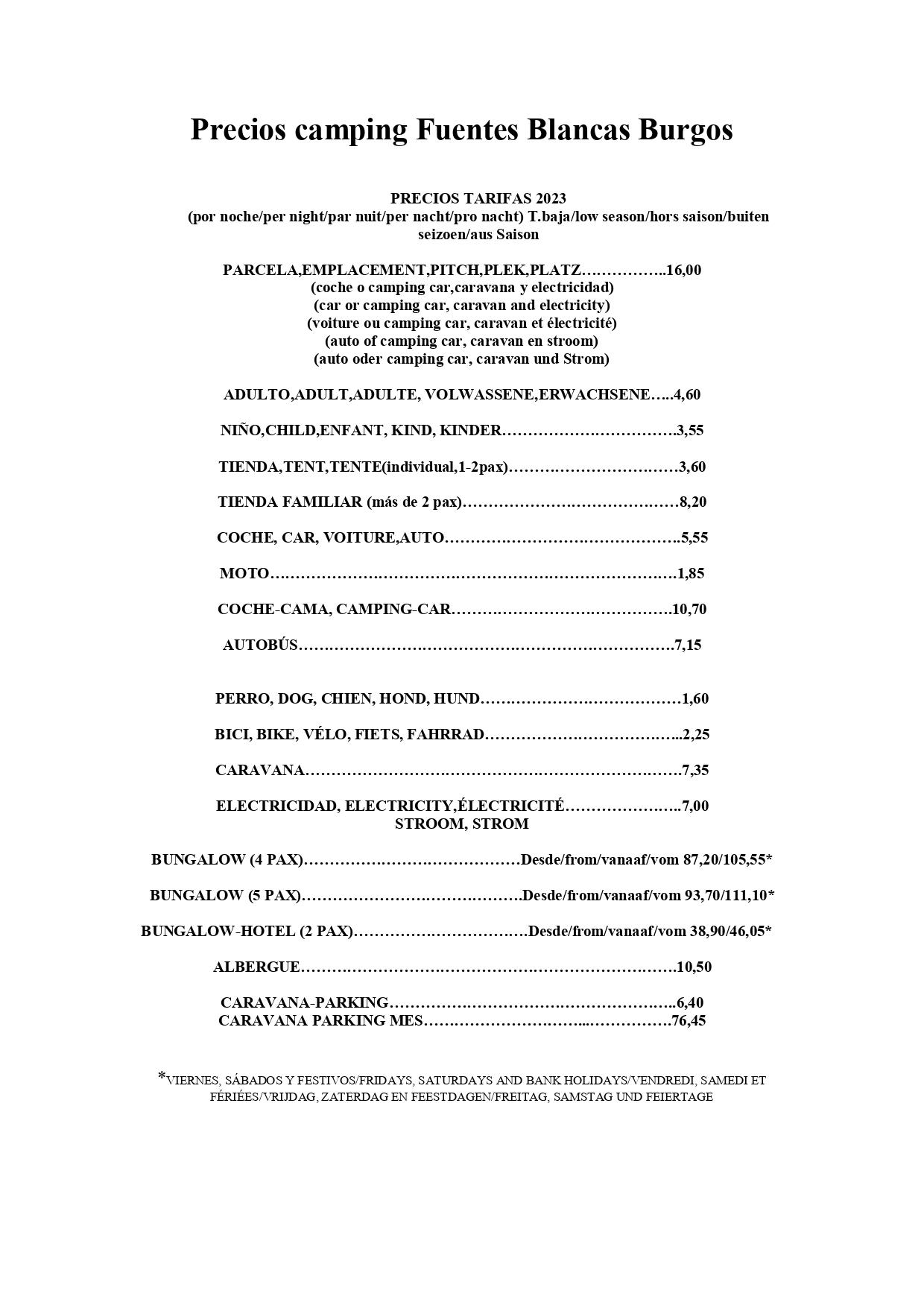 Restaurante Camping de Fuentes Blancas