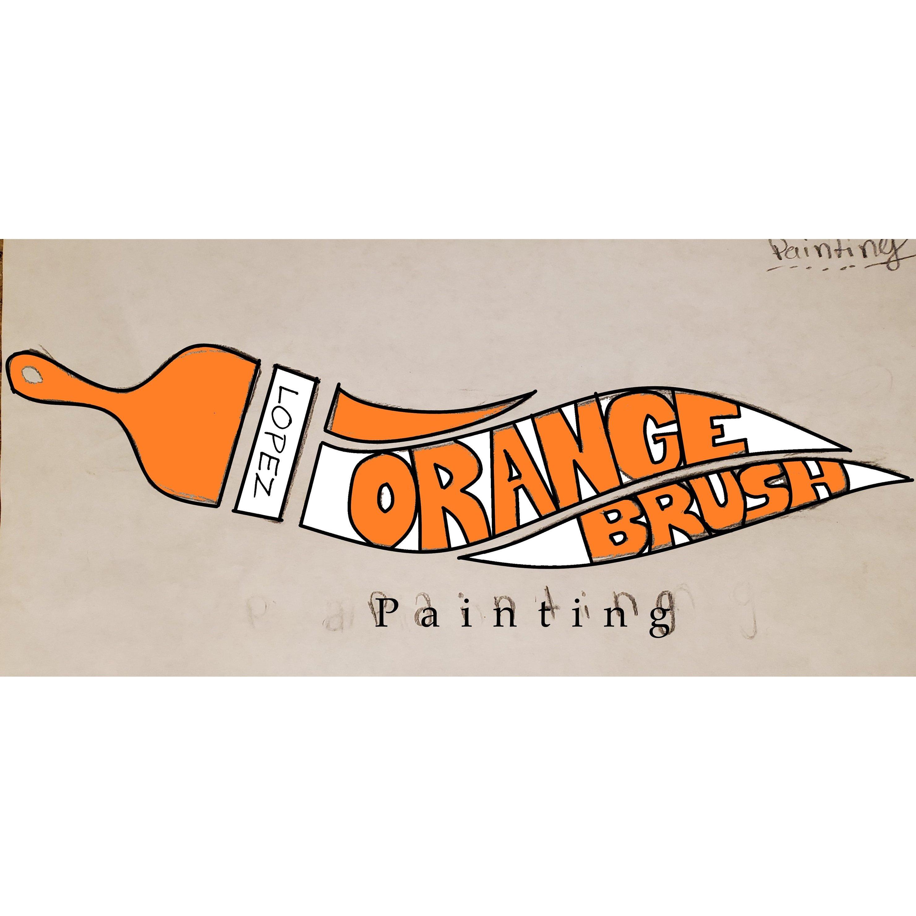 Orange Brush Painting