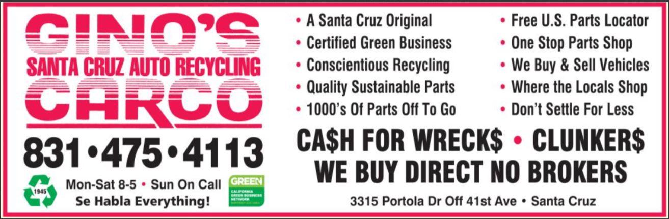Gino's Santa Cruz Auto Wrecking Recyclin Dismantling