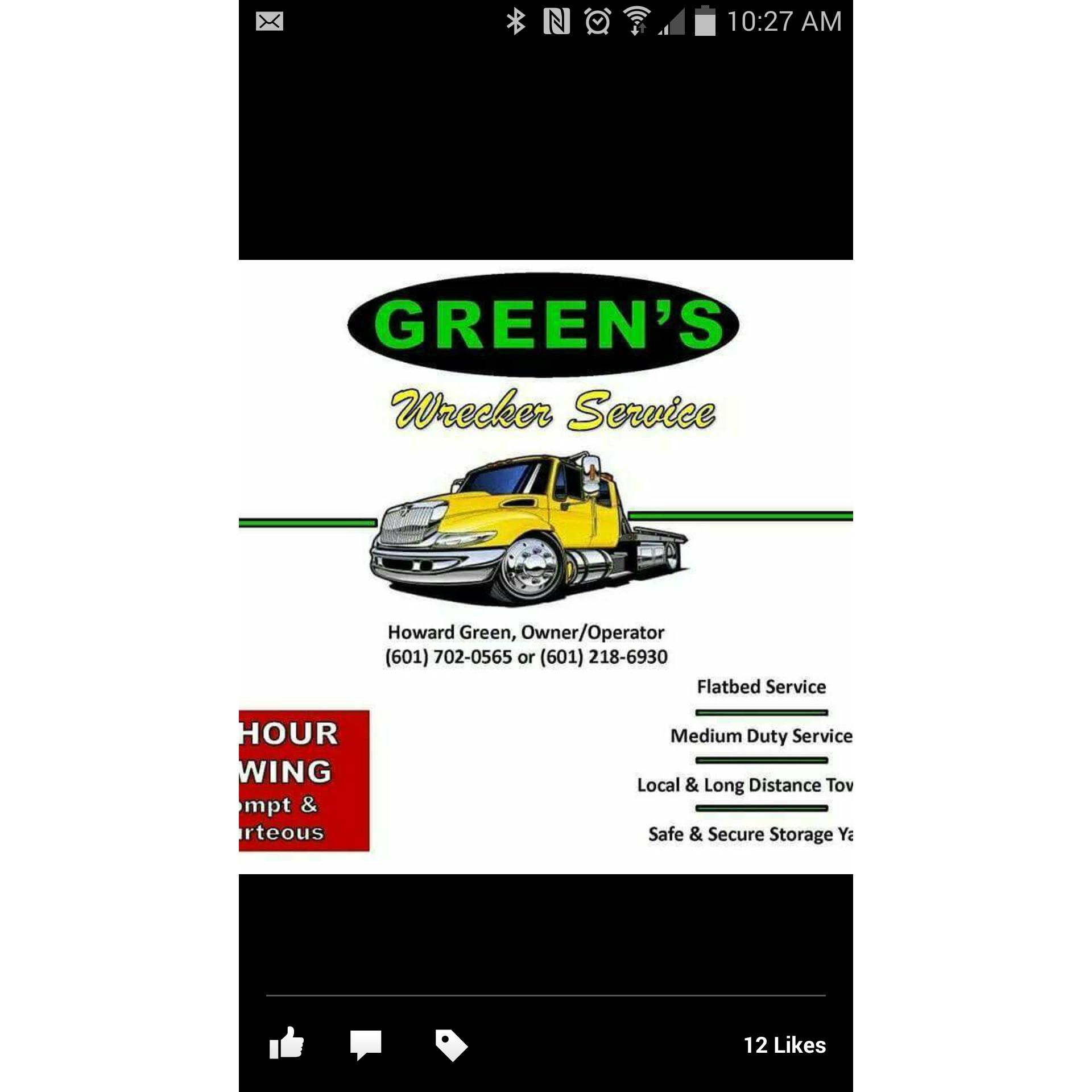Green's Wrecker Service LLC