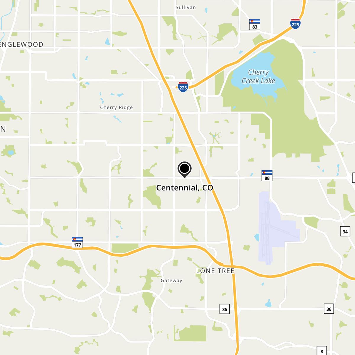 Centennial, CO Map Centennial, CO Map