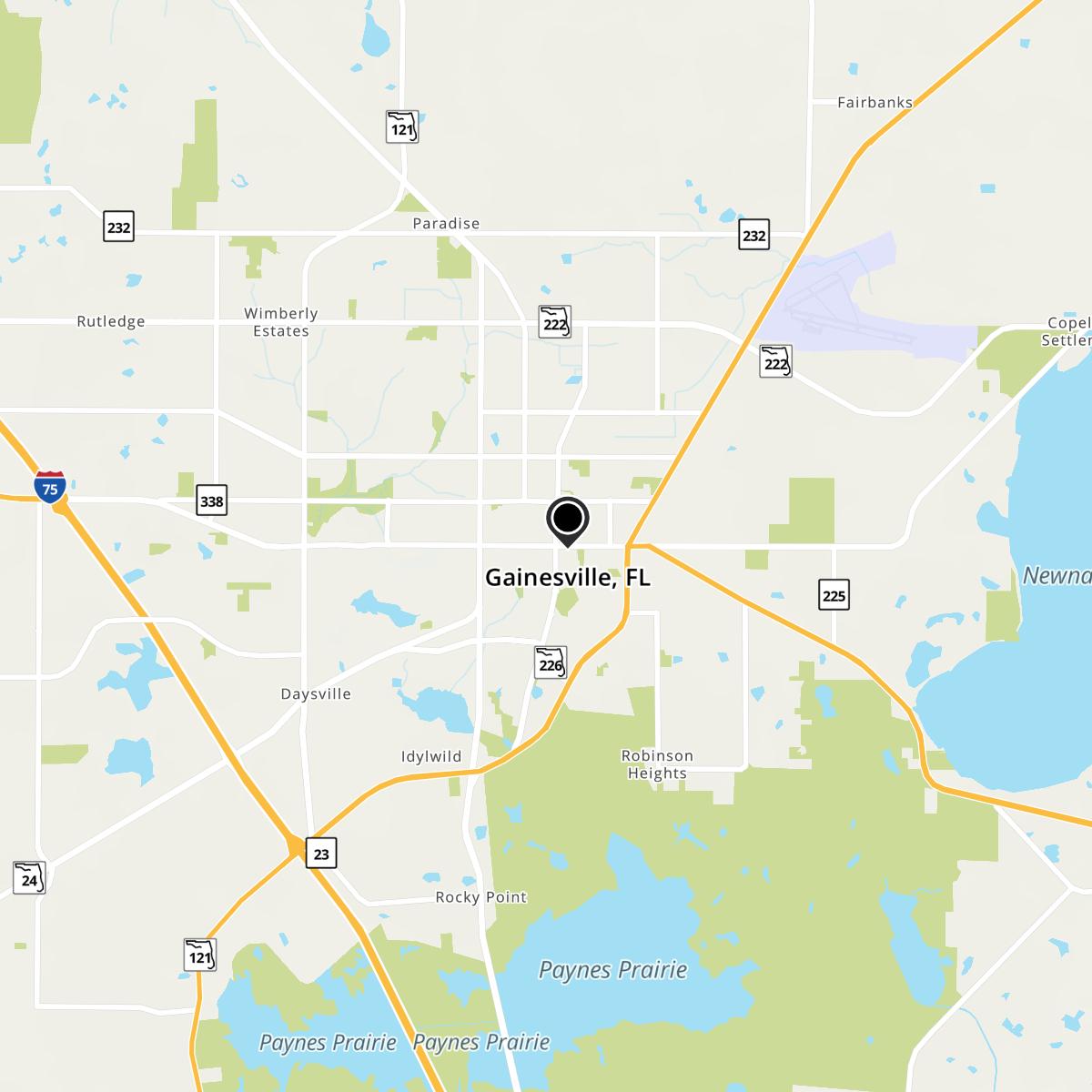 Gainesville, FL Map Gainesville, FL Map